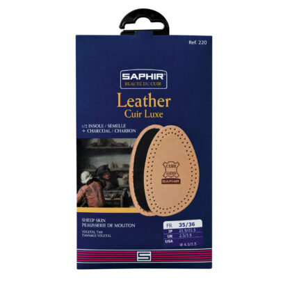 Saphir Leather Charcoal Half Insoles
